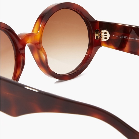 NIB LOEWE Story Round Frame Tortoiseshell Acetate Sunglasses - Picture 3 of 12